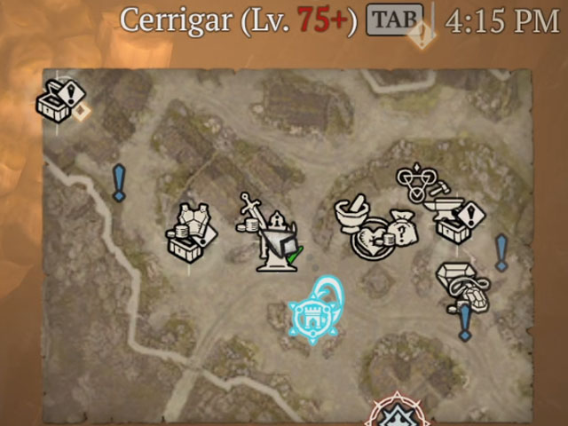 Cerrigar Pit Location on Minimap
